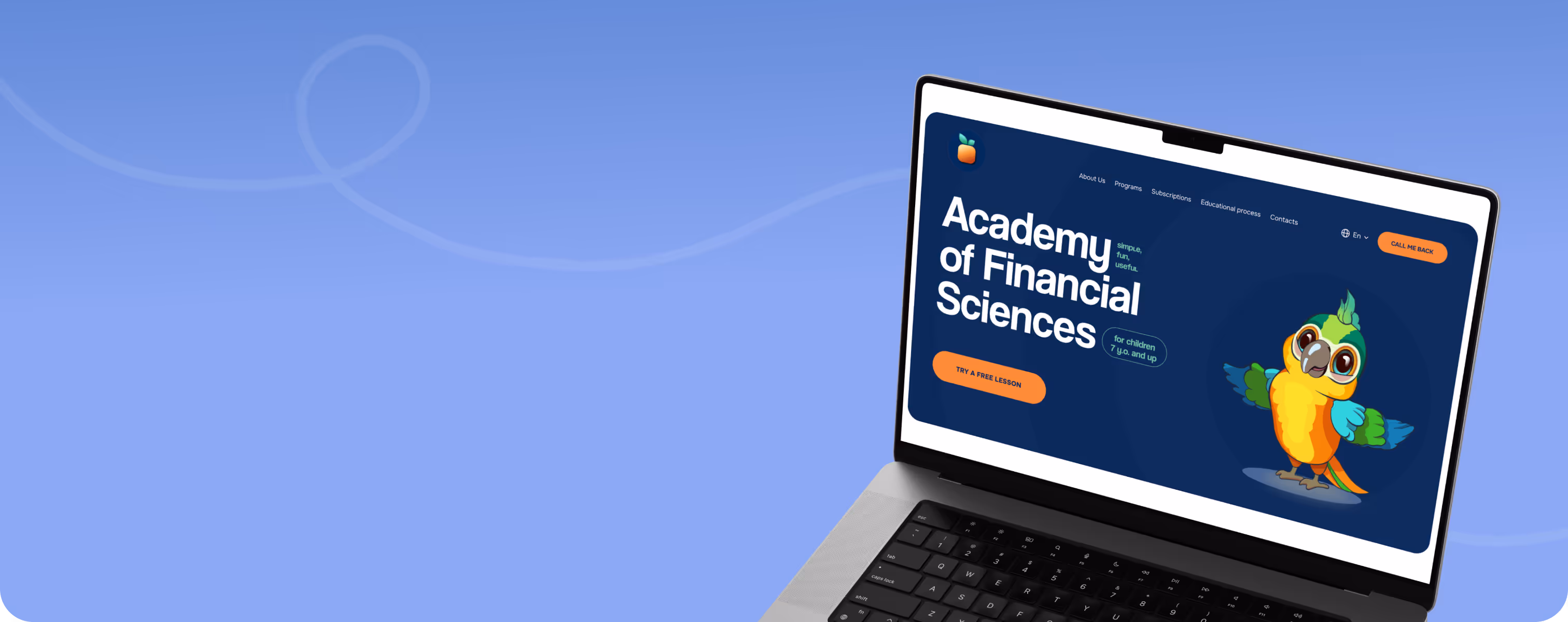 Financial Literacy School Landing Page — screen 1