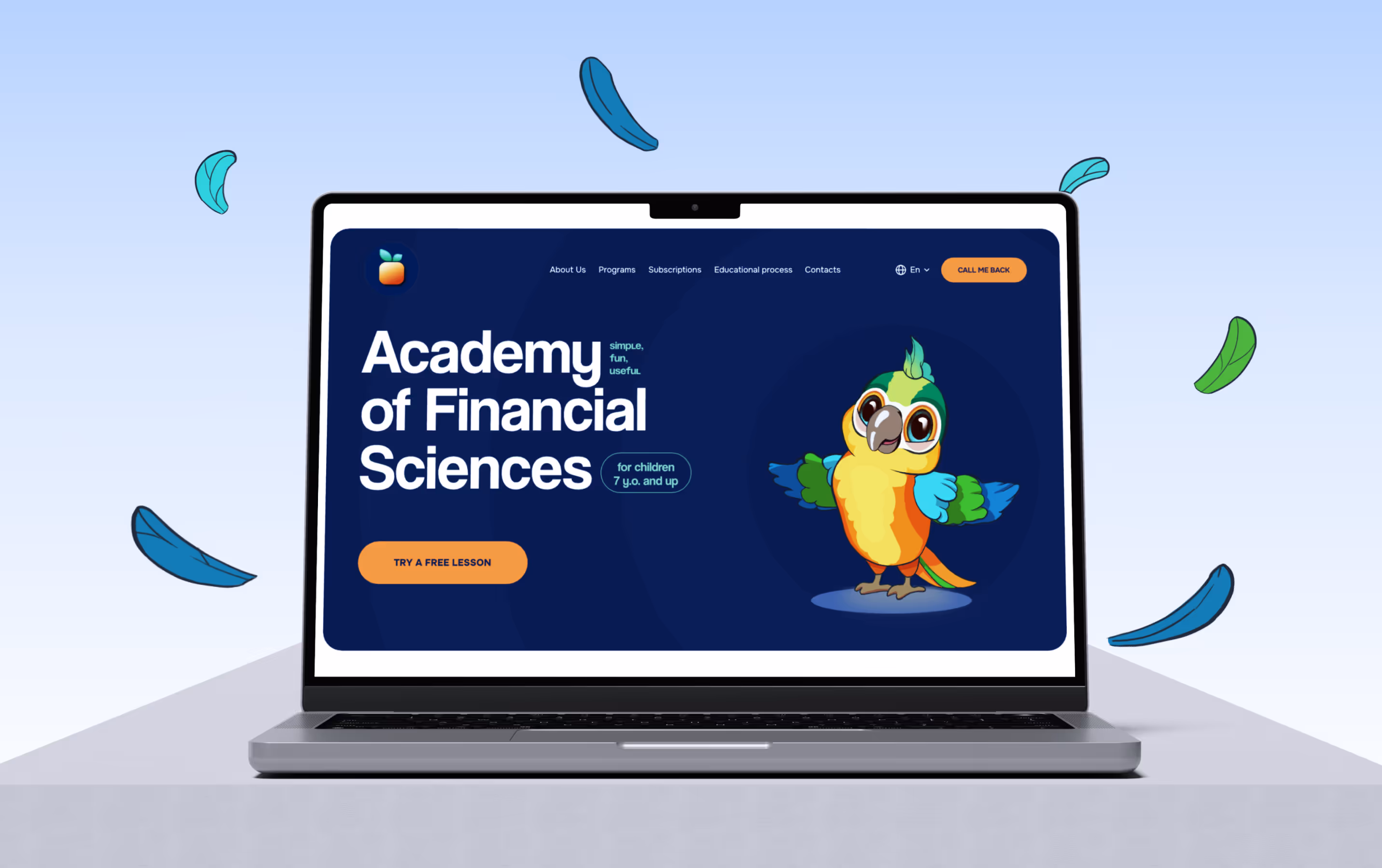 Financial Literacy School Landing Page — screen 2