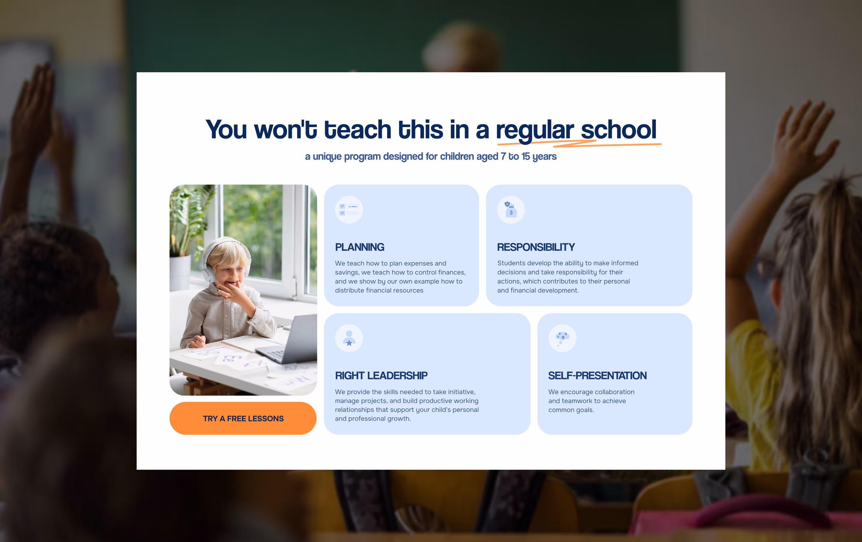 Financial Literacy School Landing Page — screen 12