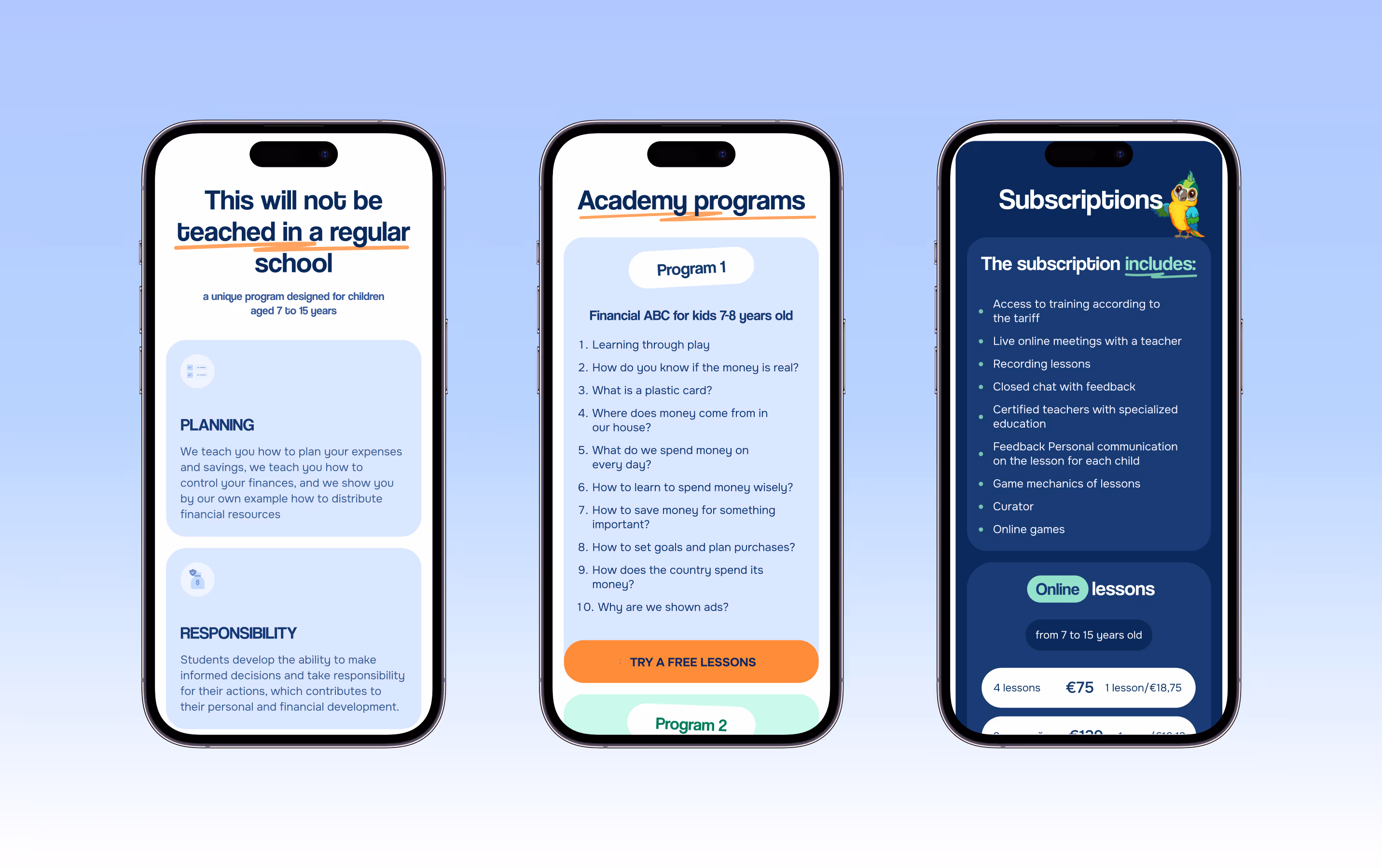 Financial Literacy School Landing Page — screen 15