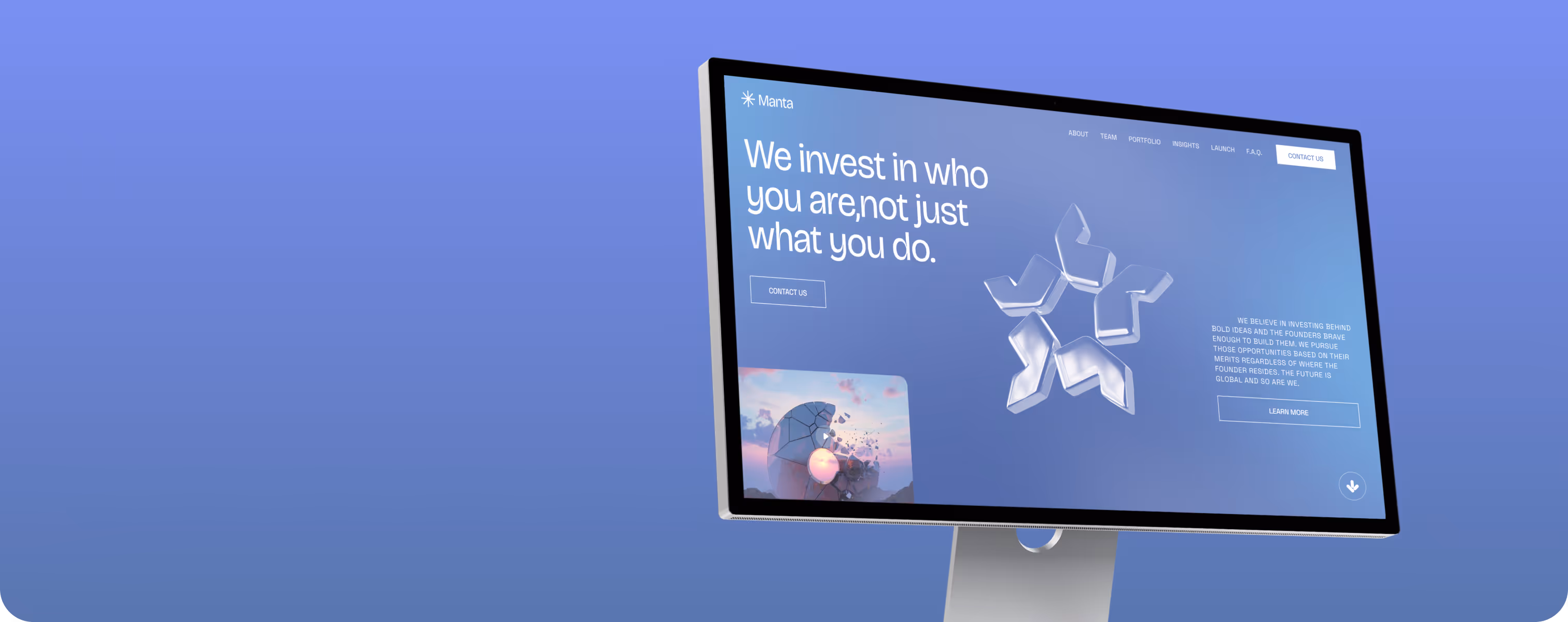 Investment Platform Website — screen 1