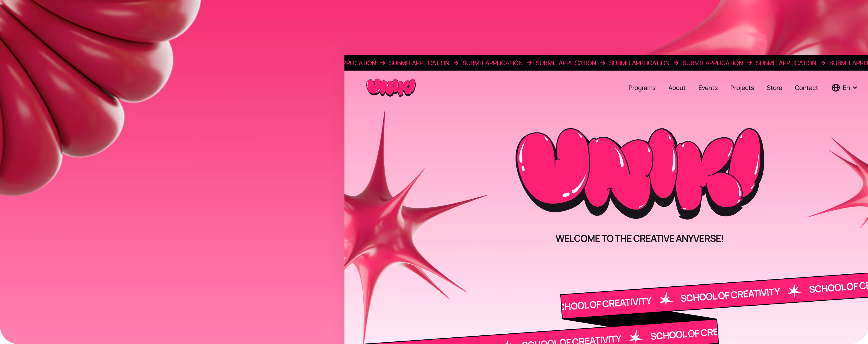 Creative Centre Website — screen 1
